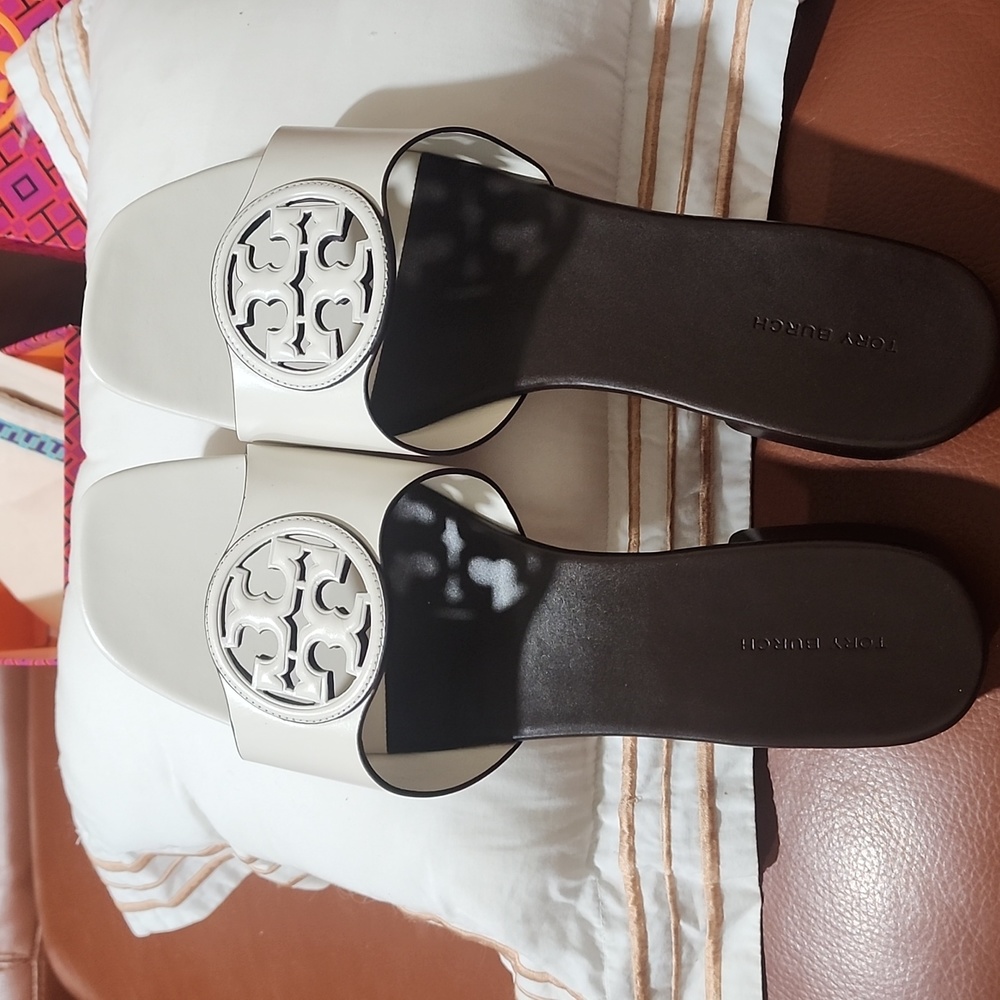New Tory Burch Size 11 Bombe Miller Slide 25mm Calf Leather. Box & Bag included.